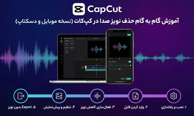 مراحل حذف نویز صدا در کپ کات